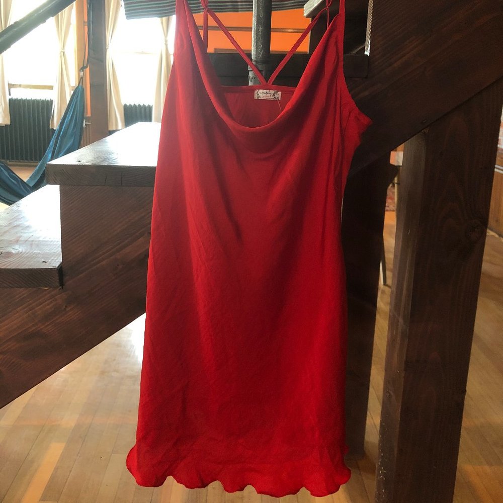 Free People Red Slipdress